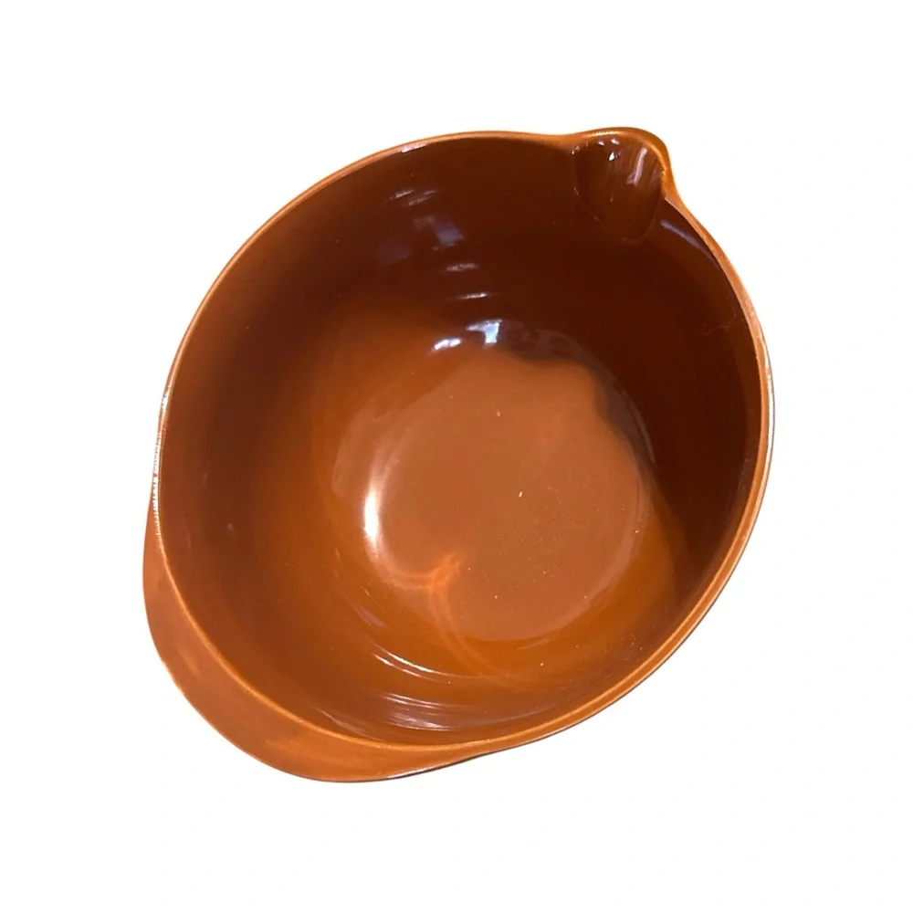 Vintage‎ Brown Mixing Bowl with Spout, Made in Japan, Japanese Stoneware